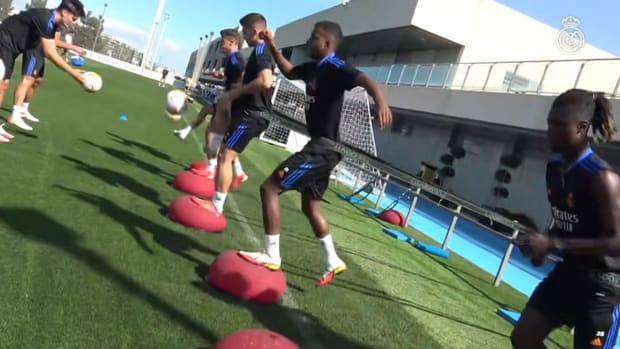 Eduardo Camavinga prepares for the Mallorca game